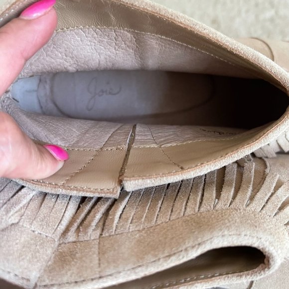 Joie Loren Suede Fringe Booties Size 9 - Picture 6 of 13